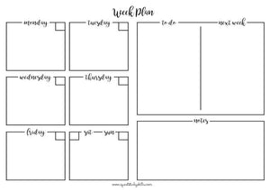 Open image in slideshow, Day-to-Week Plan with Brush Lettering Headers

